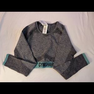 Gym shark Long sleeve crop top